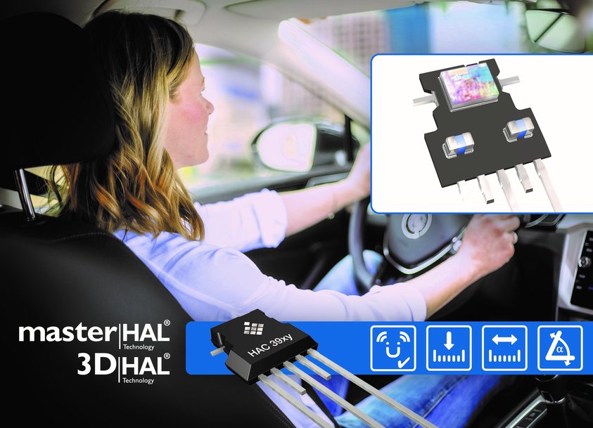 TDK provides its stray-field robust 3D HAL® position sensors now with integrated decoupling capacitors
